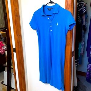 Ralph Lauren Sport blue cotton short sleeve dress. No fading or stretching.